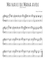 Téléchargez l'arrangement pour piano de la partition de Ma navu ou Mana avou en PDF